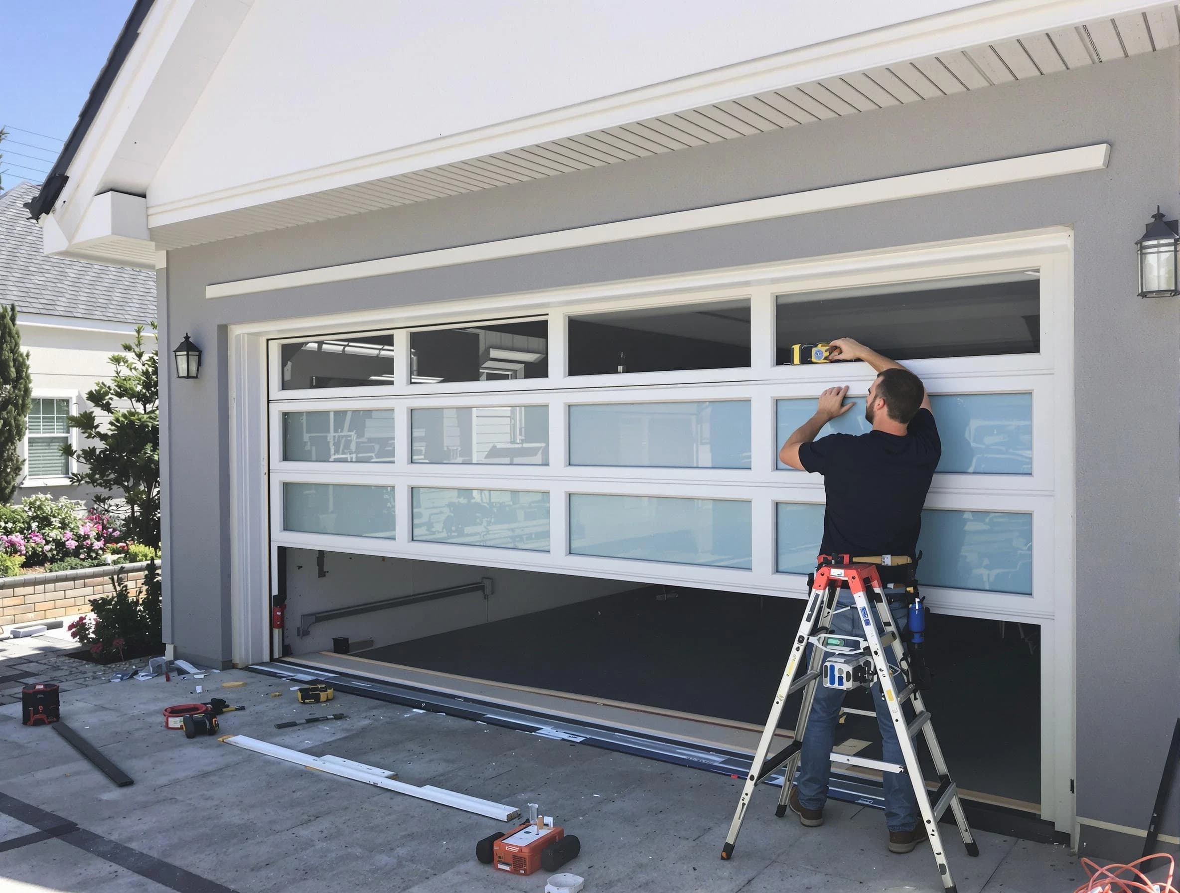 Newburyport Garage Door Repair team performing garage door replacement in Newburyport