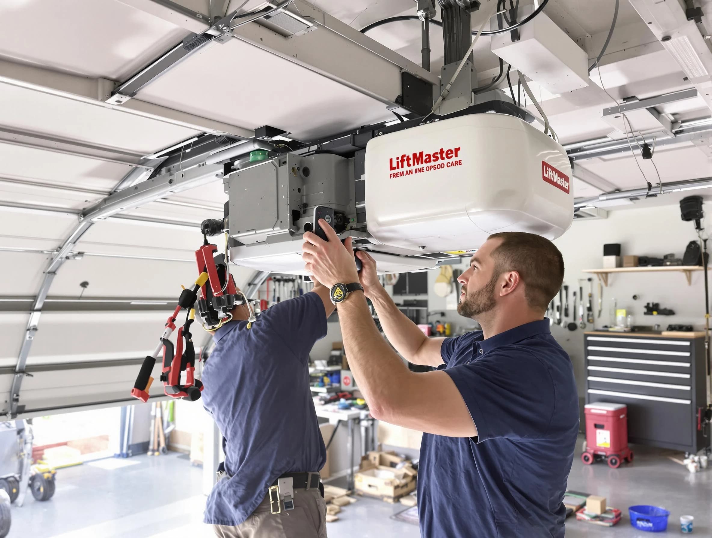 Newburyport Garage Door Repair technician performing advanced diagnostics on garage opener in Newburyport