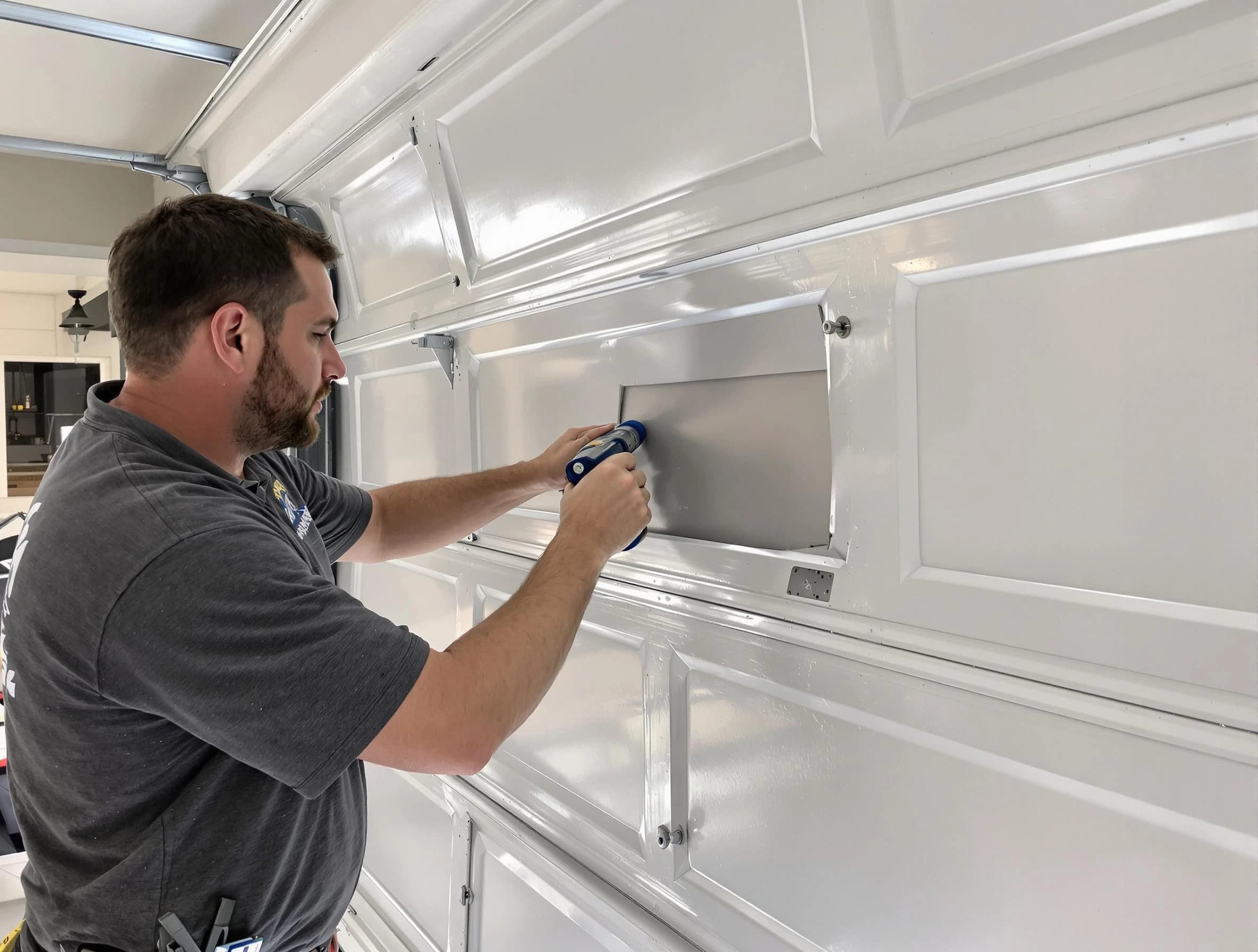 Garage door panel repair by Newburyport Garage Door Repair in Newburyport