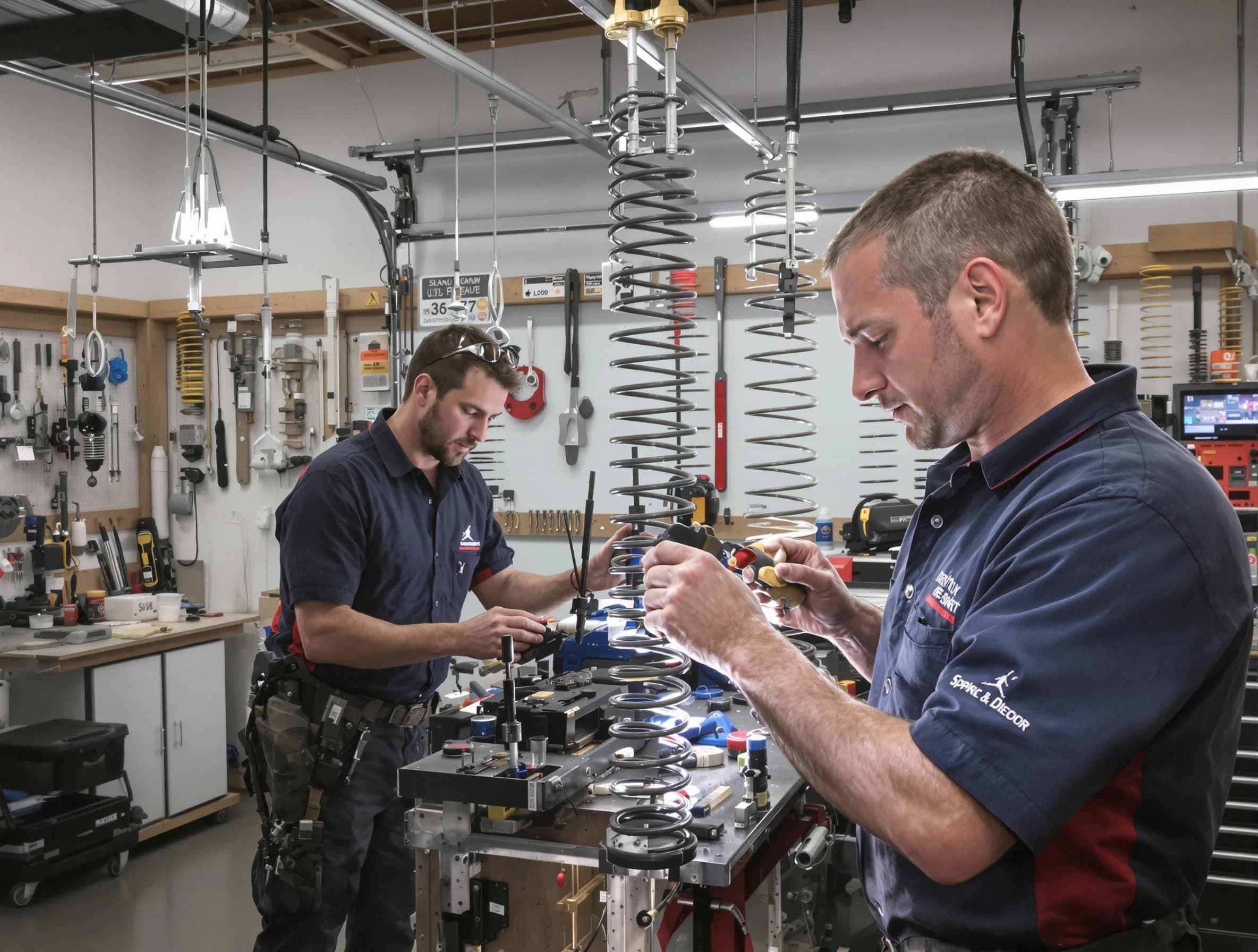 Garage door spring repair service by Newburyport Garage Door Repair in Newburyport