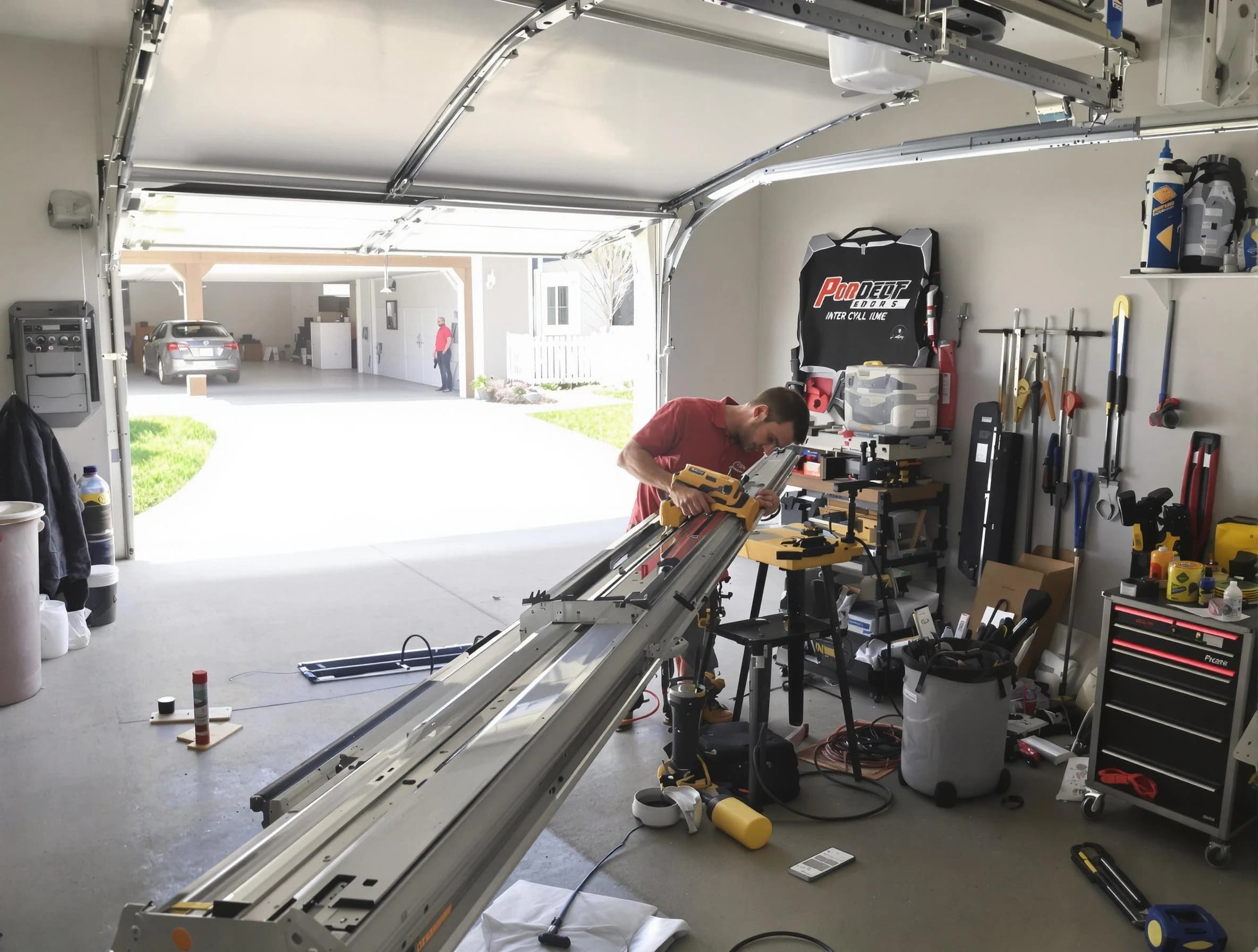 Newburyport Garage Door Repair expert performing track repair in Newburyport